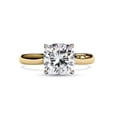 thumbnail image 2 of AFFY Solitaire Engagement Rings For Women 8MM Cushion Cut Lab Created Moissanite 4-Prong Solitaire Engagement Promise Rings in 14k Yellow Gold Over Sterling Silver, Ring Size 8, 2 of 6