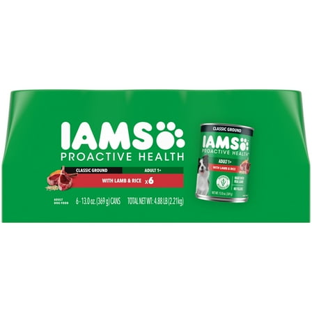 Iams Proactive Health Lamb And Rice Wet Dog Food, 13 Oz Cans (6 Pack)