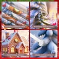 thumbnail image 4 of Gingerbread House Design Christmas Banner Snowy Winter Xmas Backdrop Festive Ornaments Candy Cane Accents Holiday Background for Christmas Party Winter Celebration Indoor Display, 4 of 9
