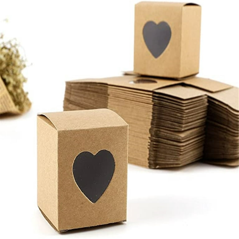 Gold Window Heart Shaped Candy Boxes