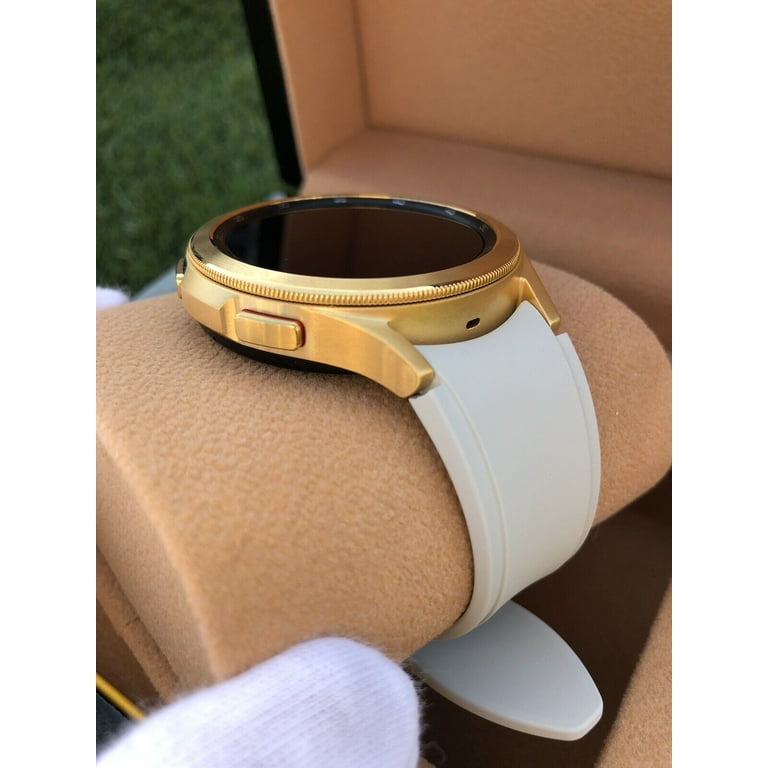 Custom 24k Gold Plated 46mm Samsung Galaxy Watch 4, Stainless