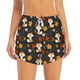thumbnail image 2 of Balery Autumn Fox Pantalones cortos deportivos para mujer con forro y dos bolsillos, elásticos, para entrenamiento, gimnasio, yoga-Small, 2 of 7
