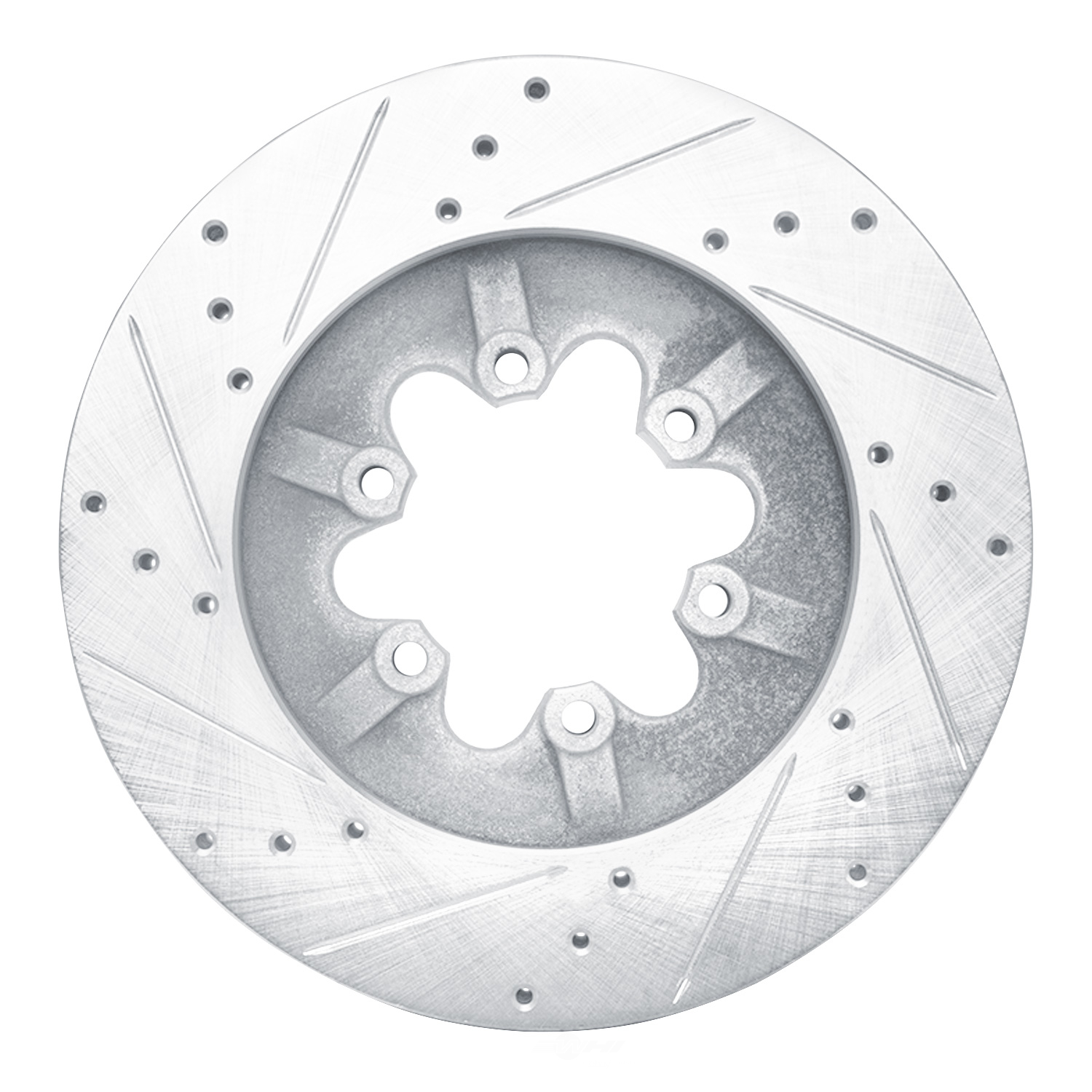Dynamic Friction Company 631-48057R DFC Brake Rotor - Drilled And Slotted - Silver