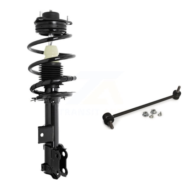 Transit Auto Front Left (Driver Side) Shock Assembly TQ Link Kit for Car 2012 Kia Optima LX EX Excludes Sport Suspension Hybrid with Rear Facing Stabalizer Bar; Turbo SX SXL Models KSS-104589