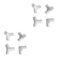 thumbnail image 1 of Eigraketly Repuestos Pies Esquinas vías Conector Intubación para Toldo de Viaje Tienda 4pc 2piezas, 1 of 1
