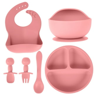 Sperric Baby Silicone Feeding Set - Baby LED Weaning Utensils, Silicone Bibs, Infant Feeding Cups for Boys, Girls, Toddlers Smooth Water