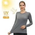 thumbnail image 2 of MIER Women's UPF 50+ Sun Protection T-Shirt Long Sleeve Outdoor Shirts, Quick Dry, Dark Gray, S, 2 of 6
