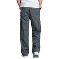 thumbnail image 2 of TRGPSG Men's Cargo Pants Multi-Pocket Casual Fleece Regular Work Pants, 2 of 5