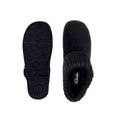 thumbnail image 2 of Clarks Suede Leather Knitted Collar Clog Plush Faux Fur Lining Slippers Black/Black Knit (9, Black/Black Knit), 2 of 4