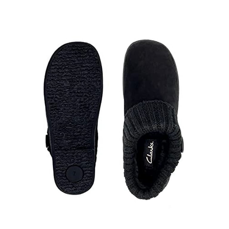 Clarks Slippers Clarks Womens Slipper Suede Leather Scuff Toe - Plush ...