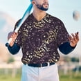 thumbnail image 5 of Lsque Dice Pattern Mens Polo Golf Shirts Funny Graphics Shorts Sleeve Button Shirts Baseball T-shirt-Large, 5 of 7