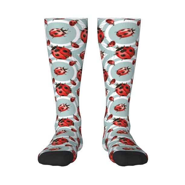 Fotbe Insects Calcetas Divertidas Estampadas para Hombre y Mujer, Calcetas de Algodón hasta la Rodilla para Caminar, Correr, Enfermería y Embarazo