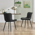 thumbnail image 4 of YOUNIKE Upholstered Dining Chairs Set of 4 PU Leather Wingback Modern Kitchen Dining Room Chair, Black, 4 of 6