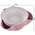 thumbnail image 2 of 1 Pack Double Dish Bowl Snack Serving Bowl with Seeds Shell Storage, Wheat Straw Snack Serving Dish for Peanuts Pistachios Cherries Edamame Fruits Candy, 2 of 6