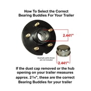 Bearing Buddy Chrome Bearing Protectors (2.441) With Bras - Pair