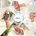 thumbnail image 6 of BLACK+DECKER 360°Spin Magnetic Stand for iPhone 16 Pro Max Case, Compatible with MagSafe Protective Stylish for iPhone16 ProMax Case, Ostand Kickstand Rotatable, Lanyard, Extra Buttons, Coral, 6 of 10