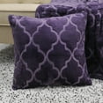 thumbnail image 3 of Home Soft Things Ogee Tatami Faux Fur Throw & Pillow Cover Combo Set - Blackberry - 50" x 60"/18" x 18", 3 of 7