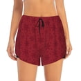 thumbnail image 4 of Lsque Christmas Red Snowflakes Printed Women's Running Shorts with Liner Pockets,Elastic Quick Dry Workout Athletic Gym Yoga Shorts,Womens High Waist Shorts-Large, 4 of 9