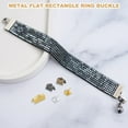 thumbnail image 4 of 200Pcs Ribbon Ends, 10mm Ribbon Crimp Clamp End Bookmark Leather Pinch Crimps Cord Ends, Foldable Clasps Crimp End for Necklace Bracelet DIY Craft Making, Light Gold, 4 of 7