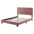 thumbnail image 4 of Tufted Platform Bed Frame, Twin Size, Velvet, Pink, Modern Contemporary Urban Design, Bedroom Master Guest Suite, 4 of 8
