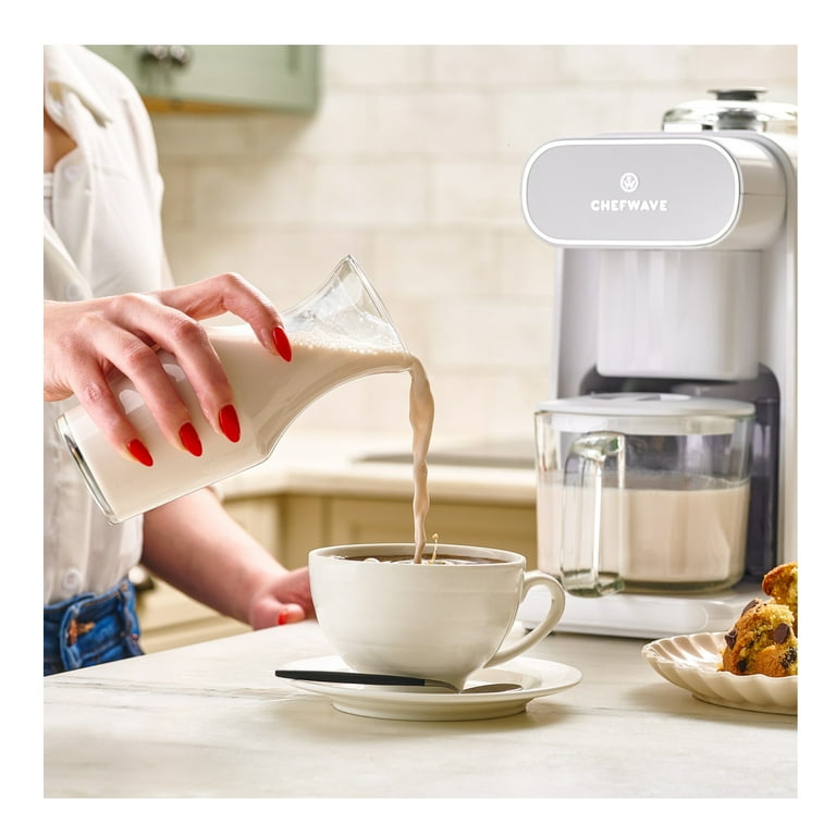 ChefWave Milkmade Non-Dairy Milk Maker (White) – 6 Program, Auto