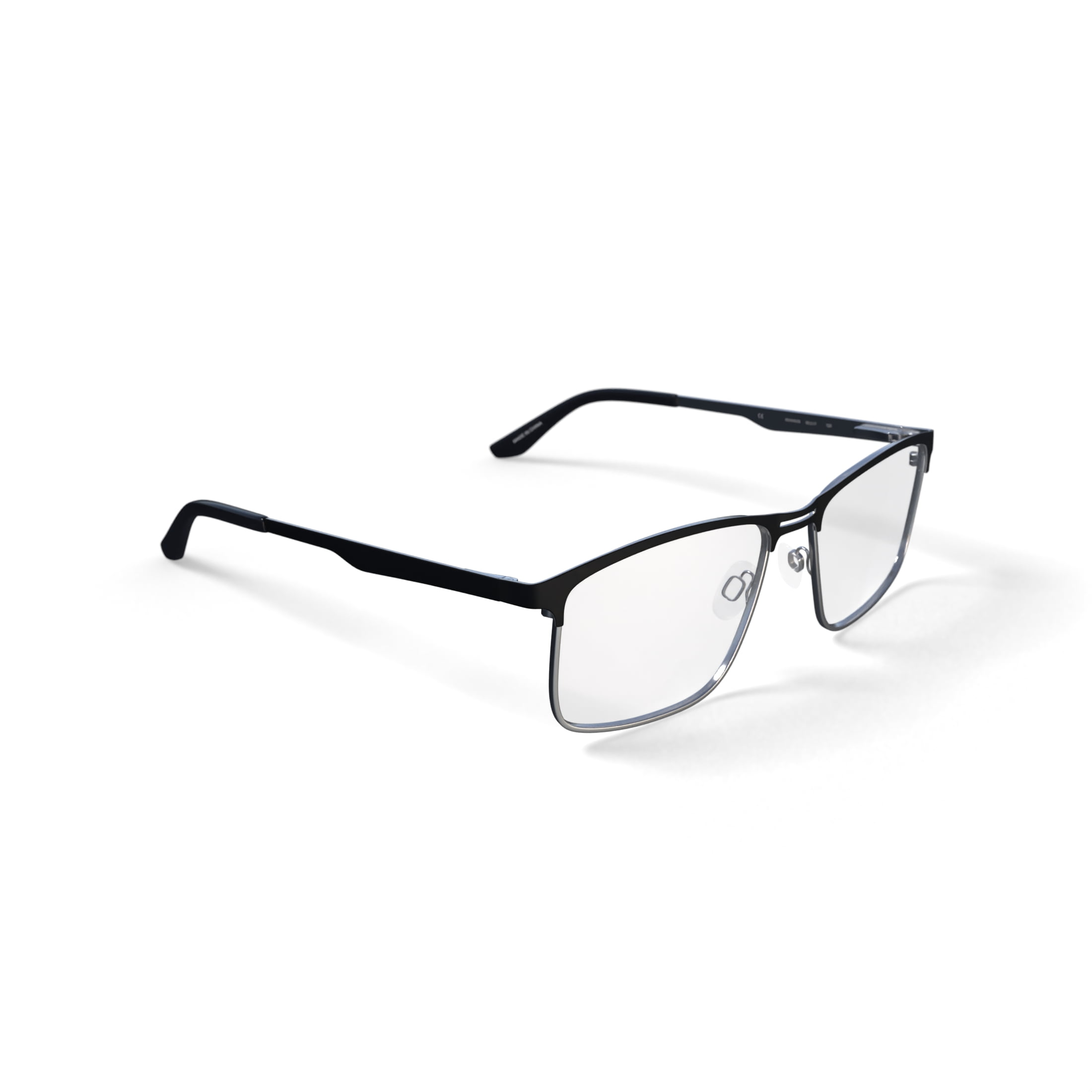 Walmart Men's Dwaine Browline Prescription Eyeglasses with Case, Black/Gold