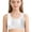 White, variant on Girls Sports Bras Solid Color Soft Stretchy Bra with Fixed Padding Girls Casual Underwear Grey Size 17-18 Years