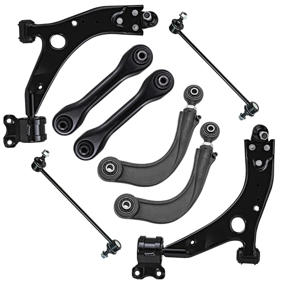 Detroit Axle - 8pc Front End Control Arms Kit for 2006 Volvo C70, 2004-2006 S40, 2005-2006 V50, Stabilizer Sway Bars Front and Rear Control Arms Replacement