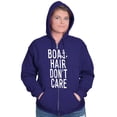 thumbnail image 5 of Boat Hair Don't Care Ocean Vibes Cute Zip Hoodie Sweatshirt Women Brisco Brands 2X, 5 of 6