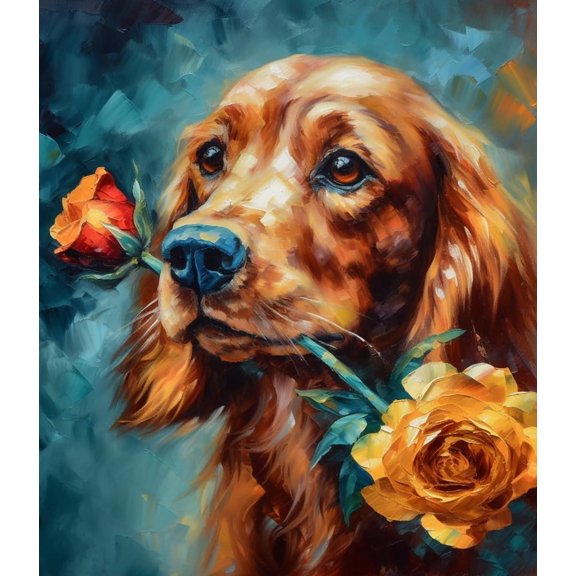 Paint by Numbers Kit for Adults -Cocker Spaniel-Beginner Oil Paingting Kits Drawing DIY Acrylic Arts Craft Kit Gift for Home Decor 16x20 Inch-