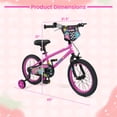 thumbnail image 2 of Costway Vélo pour Enfants de 16 Pouces avec Roues Stabilisatrices. Freins à Main et à Rétropédalage Doubles. Selle Réglable, 2 of 10