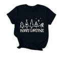 thumbnail image 2 of Amzcrzy Hauts d'Été pour Femmes Hauts de Noël Imprimés Col Rond Manches Courtes T-Shirt Haut Manches Courtes Col Rond T-Shirts pour Femmes Hauts Manches Courtes pour Femme, 2 of 4