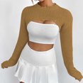 thumbnail image 4 of Lilgiuy Women's Fashion Long Sleeves Christmas Crew Neck Loose Trend Tops Blouse Knitted Sweater for Gym Exercise, 4 of 4