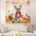 thumbnail image 2 of Happy Thanksgiving Chinese Crested with Turkey Pumpkins Autumn Vibes Tapestry Dog Lover Wall Hanging Backdrop Home Decor - 12018, 2 of 5