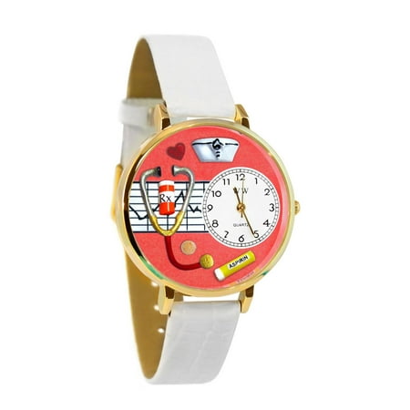 Nurse Red Watch in Gold (Large)