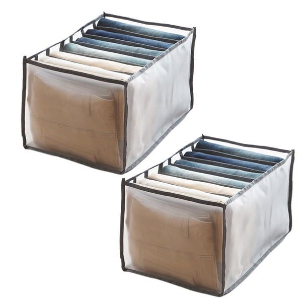Organizador de cajones de tela - Divisores de contenedores de armario plegables para pantalones vaqueros de polainas Hugtrwg Para estrenar