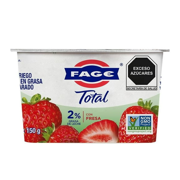 Yoghurt Fage Splitcup natural con preparado de fresa 150 g