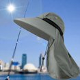 thumbnail image 4 of Sombrero para el sol, con tapa para el cuello Correa ajustable transpirable Protección para el cuello de verano Verde Hugo Sombrero de sol de verano, 4 of 9