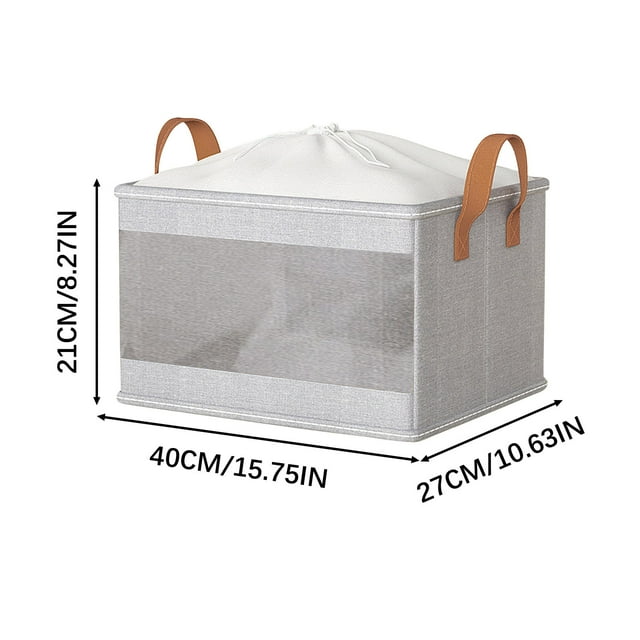 COM1950s Clothing Storage Bags, Large Capacity Clothing Storage Box, Balcony, Quilt, Wardrobe, Household Sorting Box, Dormitory Bundle Mouth, Portable Storage Basket, Large Baskets for Storage