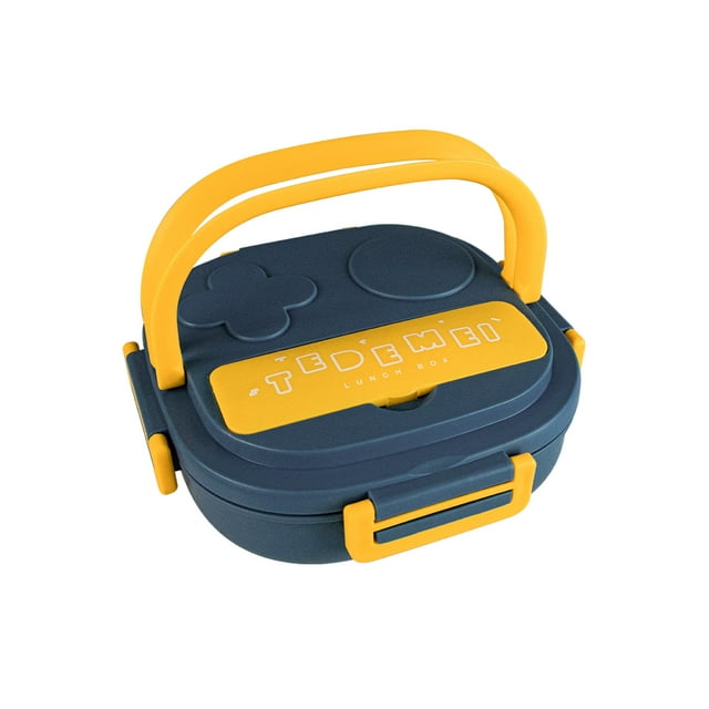 LONCHERA TÉRMICA PORTÁTIL Topper de acero inoxidable, Libre de BPA, 2 compartimentos, libre de aromas y sabores, ideal para el micro ondas, válvula de temperatura, agarradera de Goma, incluye cuchara.