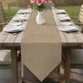 thumbnail image 6 of Table Runners 72 Inches Long, Brown Farmhouse Cotton Linen Kitchen Dining Coffee Table Runner for Party Home Decor, Vintage Country Monochrome Textured Tabletop Dresser Scarves Runner 16x72 Inch, 6 of 9
