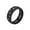 Black, variant on Men's Women's Stainless Steel Cubic Zirconia Inlay 8MM Personalized Dome Football Ring for Sports Lovers Gold Size 7