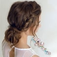 thumbnail image 2 of Unique Bargains 1 Pc Rhinestones Butterfly French Barrette Hair Clips Hairdo Clip for Home Pink, 2 of 5