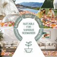 thumbnail image 6 of Bohemia Floral Outdoor Rug for Patio/Deck/Porch, Non-Slip Large Area Rug 5 x 7 Ft, Vintage Orange Pink Flowers Boho Style Beige Indoor Outdoor Rugs Washable Area Rugs, Camping Rug Carpet Runner, 6 of 8