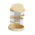 thumbnail image 2 of Étagère de Rangement pour Cosmétiques, Plateau de Parfum de Bureau, Étagère Polyvalente Réglable Rotative, Blanc Laiteux, 2 of 9