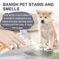 Pet odor neutralizing spray for cats and dogs. Air freshener to clean