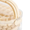 thumbnail image 3 of Suodoka 2‑Layer Ice Cube Tray with Airtight Lid & Bin – 54 Ice Cubes (28 Square, 26 Round) – BPA‑Free, Easy Release, Space‑Saving Design, 3 of 8