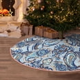 thumbnail image 5 of Rateoe Paisley Floral Branches Pattern Christmas Tree Skirt with Ties , Christmas Tree Decorations, Farmhouse Christmas Decor Xmas Holiday Decorations-48", 5 of 6