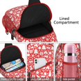 thumbnail image 4 of Sling Backpack,Red Christmas Deer and Gift Pattern Sling Bag with Water Bottle Holder,Waterproof Sling Bag for Men/Women with Headphone Jack for Hiking,Travel, 4 of 6