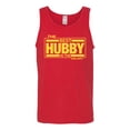 thumbnail image 2 of Wild Bobby,The Best Hubby in The Galaxy, Father's Day, Men Graphic Tank Top, Red, X-Large, 2 of 3